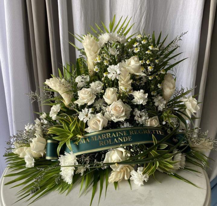 Composition florale funéraire Martinique
